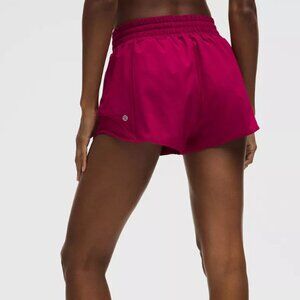 Lululemon Hotty Hot High-Rise Lined Short 2.5" Berry Rumble Size 4